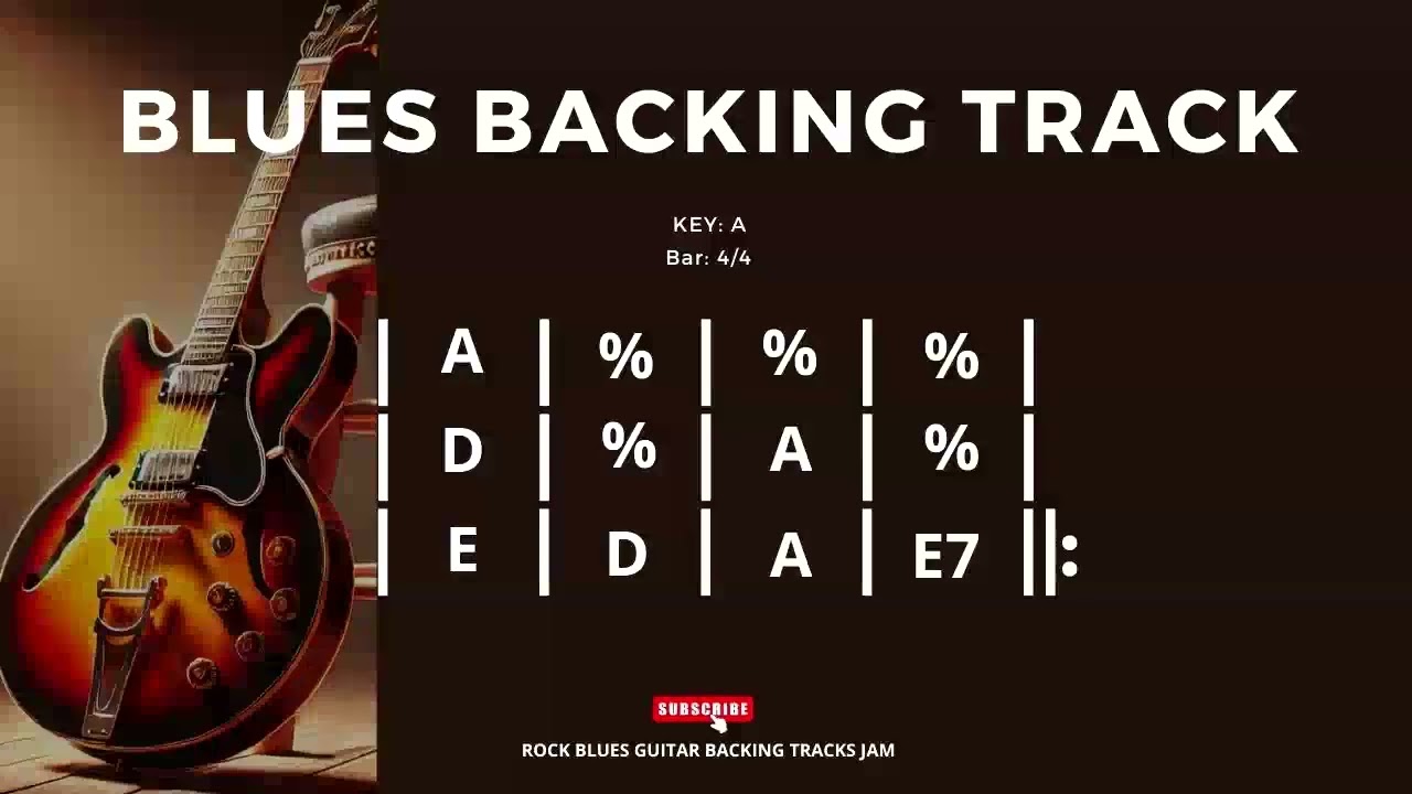 Blues Backing Track in A Jimmy Reed Style 78 BPM