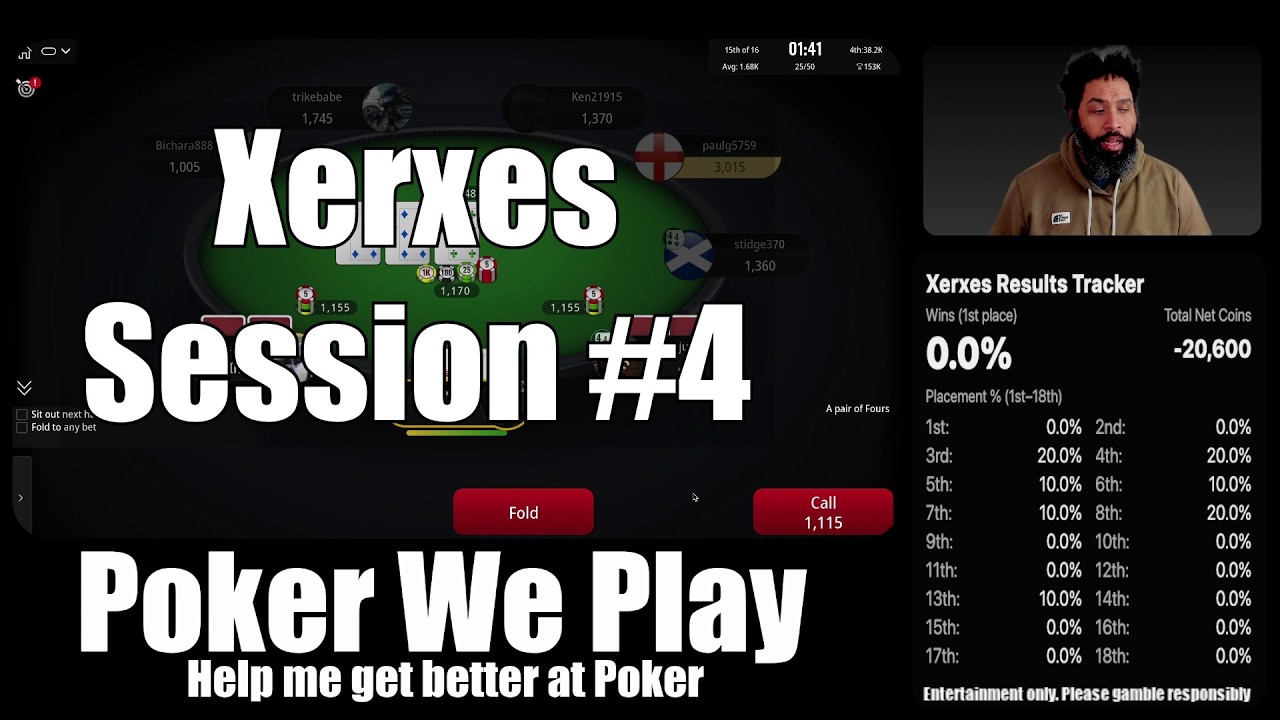 Poker We Play | Xerxes | Session #4  | 1st Rate 0.0% | Net -20,600