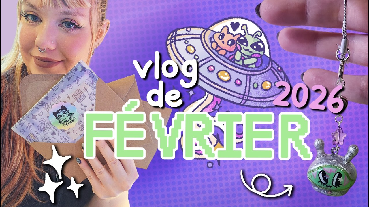 Mochi vlog: Février 2026: Lancement de mon mail club + créations manuelles! 💖