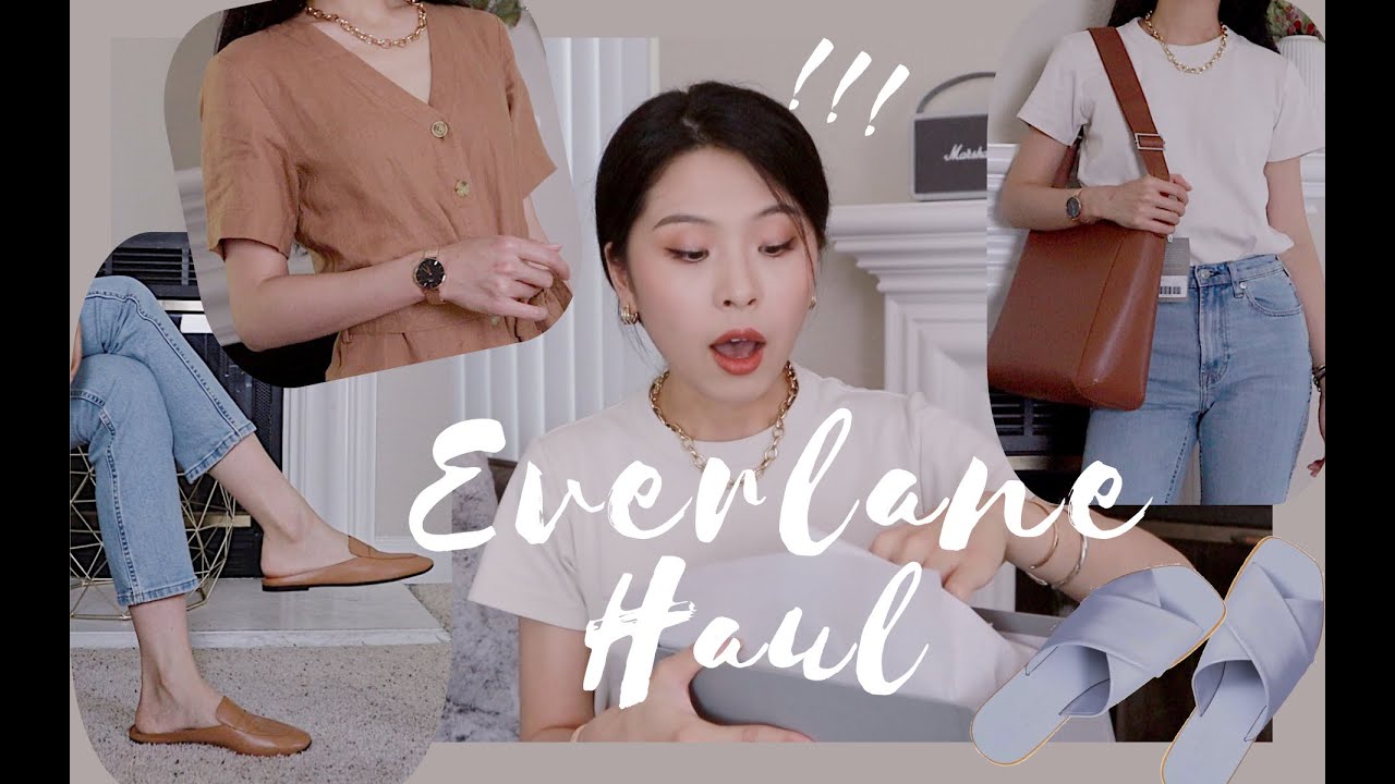 Everlane SALE Haul | Unboxing 开箱试穿 | 新品种草 气质经典款 必备基础款 | Jumpsuit Sandal  Form Bag  Loafer Mule Jeans