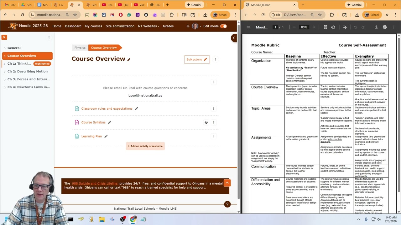 Moodle Course Overview