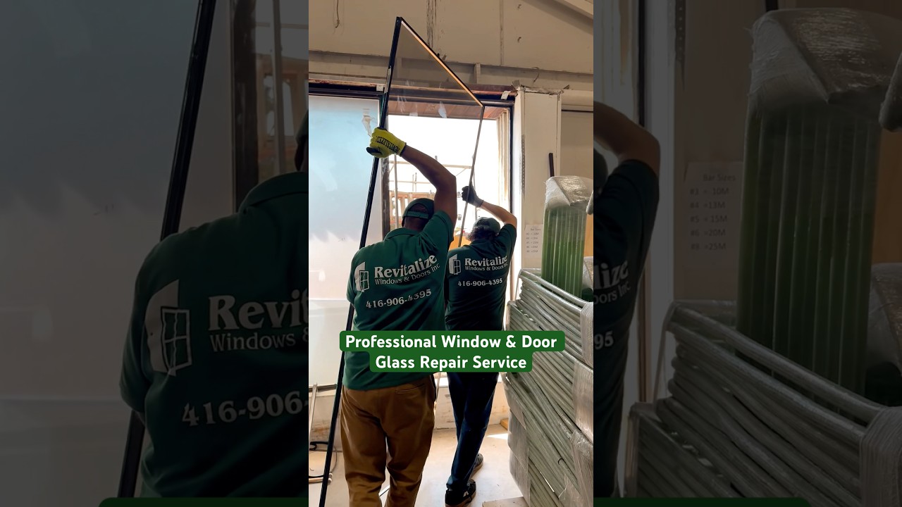 Professional glass repair services for your windows and doors. #glassrepair #glassreplacement #gta
