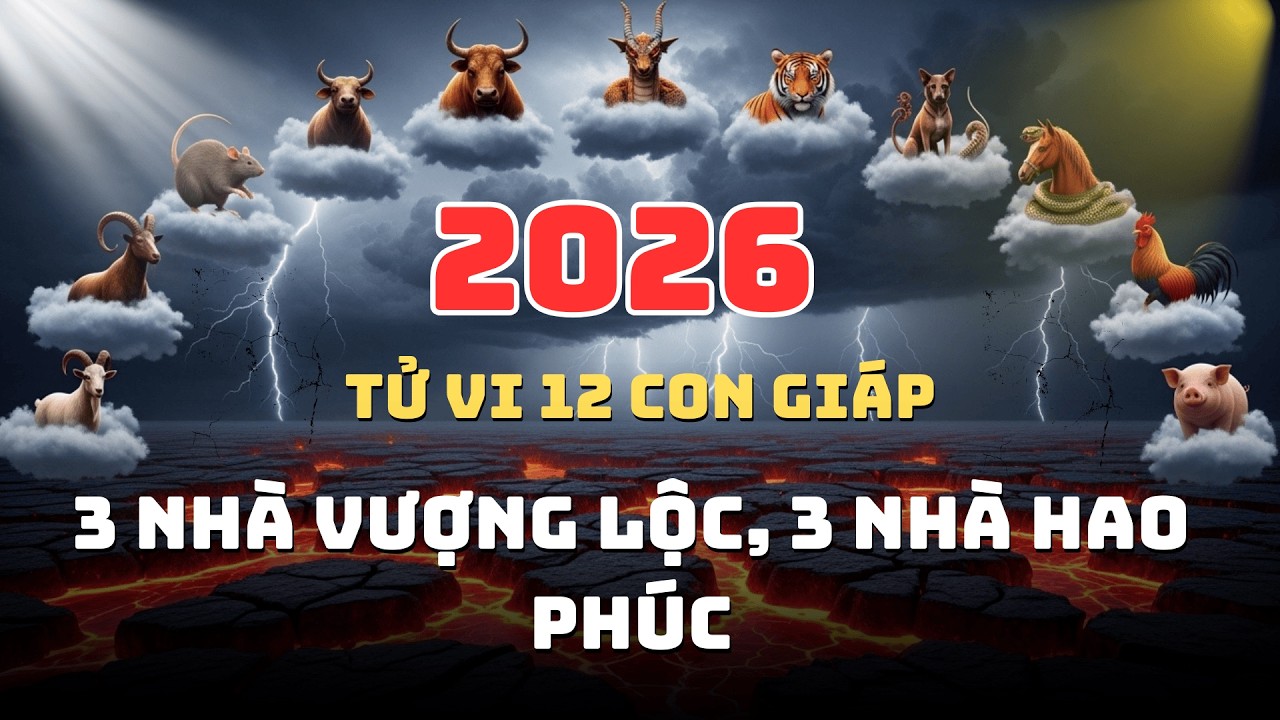 Tử Vi 12 Con Giáp 2026… 3 Nhà Vượng Lộc, 3 Nhà Hao Phúc Vì Một Lời Nói?
