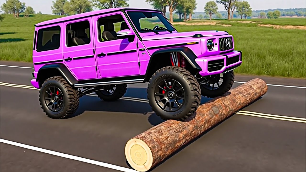 Cars vs Fallen Tree Challenge #1 in BeamNG Drive!