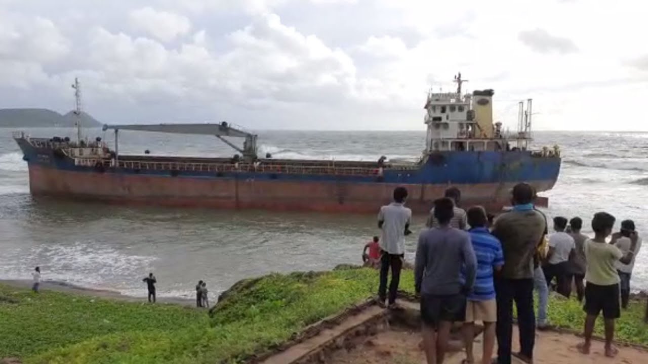 Bangladeshi cargo ship washes ashore in Visakhapatnam