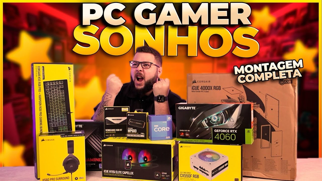 Montamos o PC GAMER Perfeito pra Rodar TUDO Full HD (Tudo Corsair iCUE RGB) * Montagem Completa *