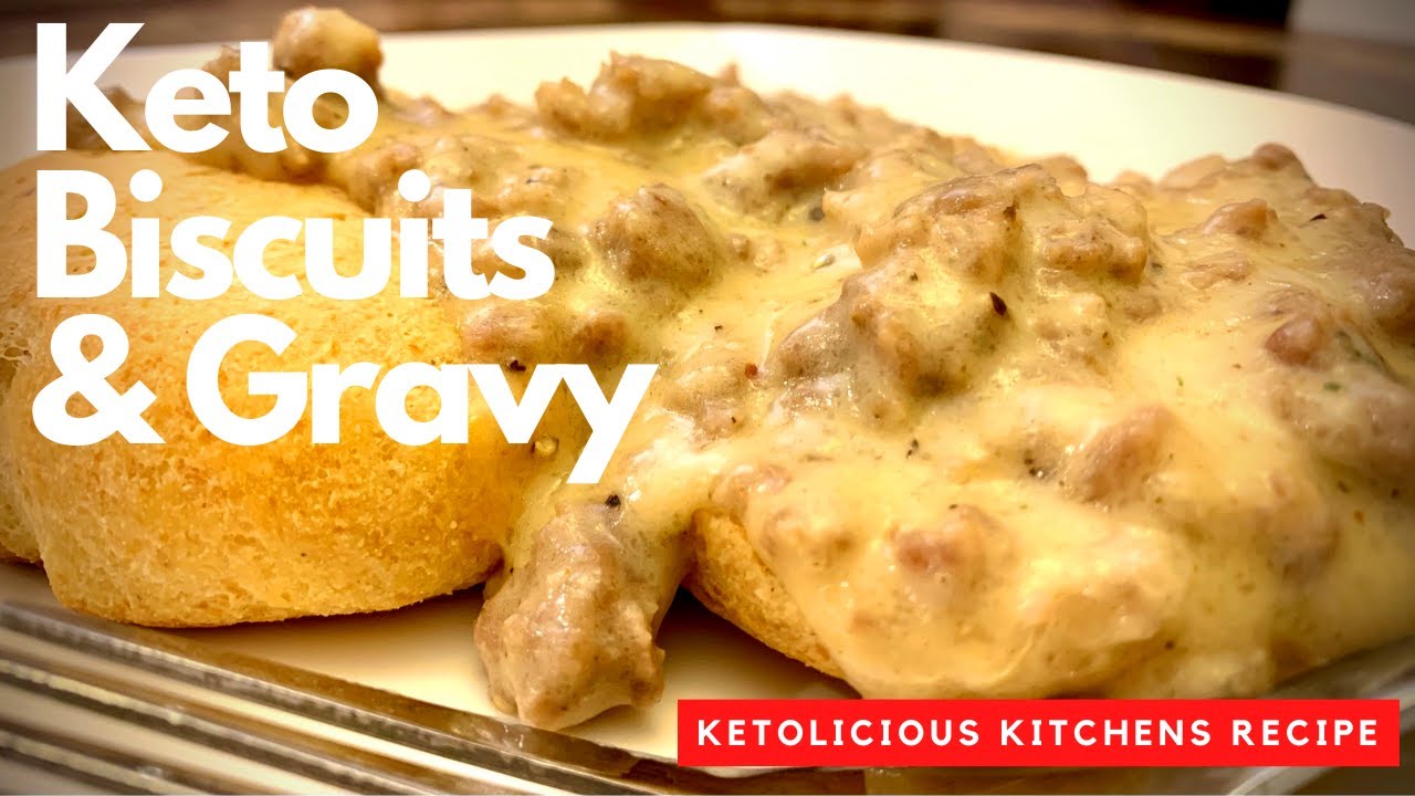 QUE RICO!   KETO BUTTERMILK BISCUITS AND SAUSAGE PEPPER GRAVY!