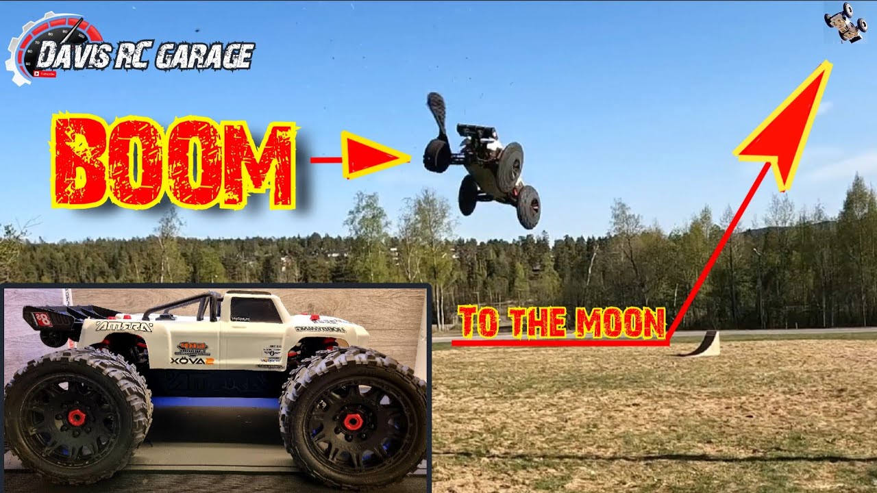 ARRMA OUTCAST 8S EXB M2C. New jump with big sends.