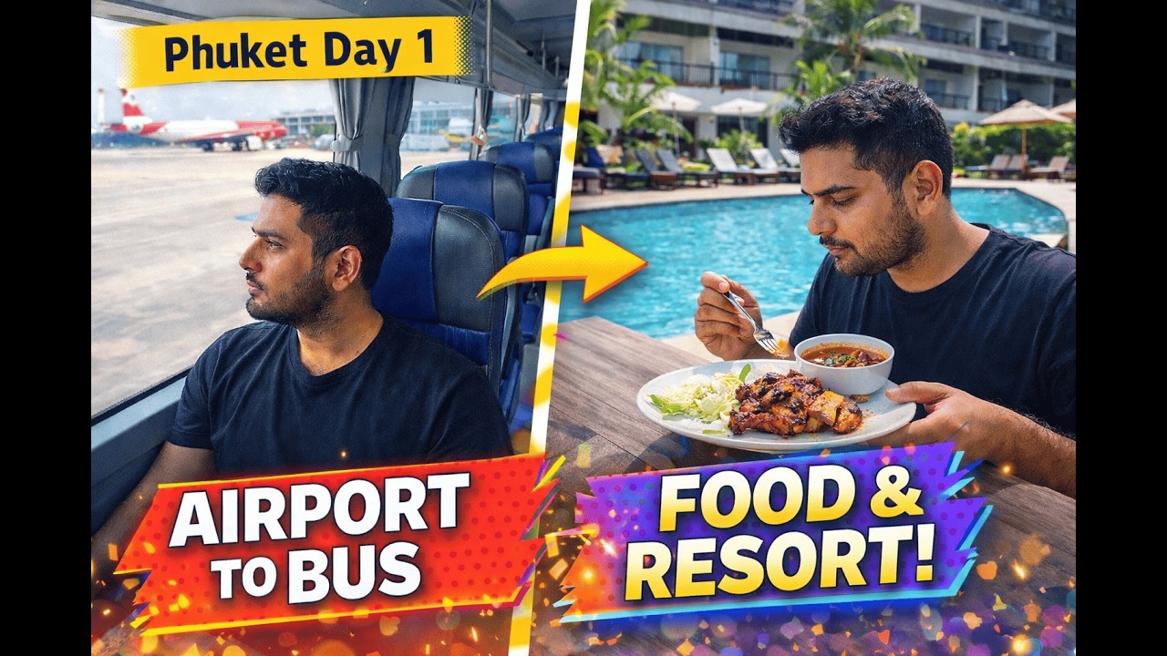 Phuket Day 1 | Airport to Resort + Thai Food | Thailand Travel Vlog 🇹🇭