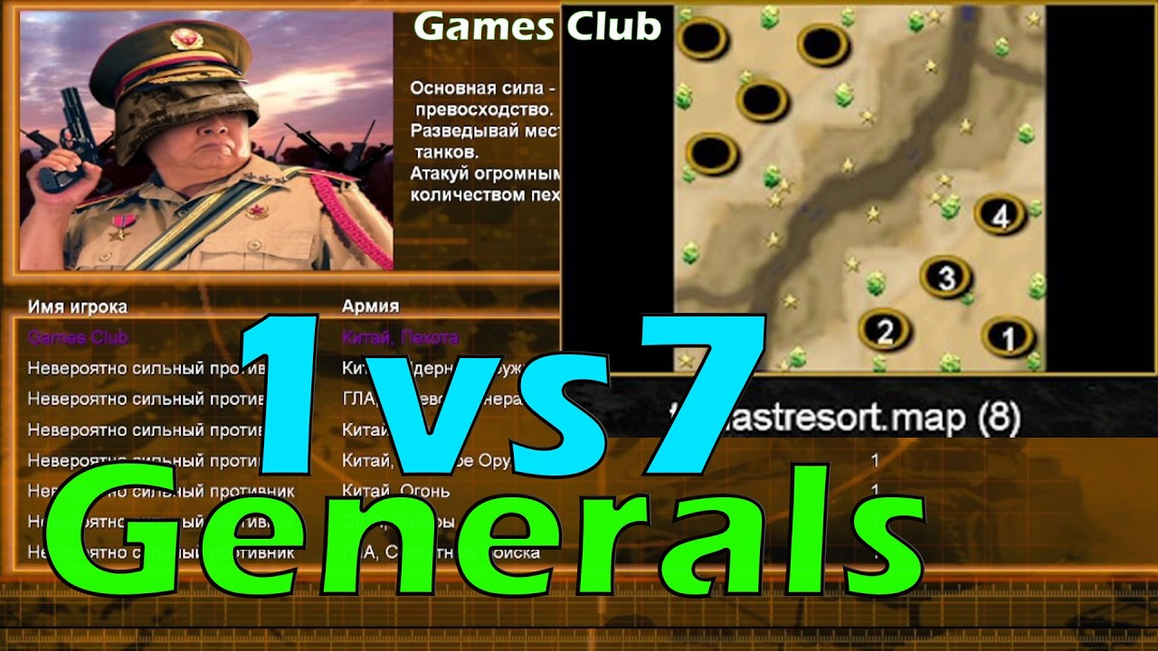 Generals of The GAME 1 VS 7 #zerohour #generals