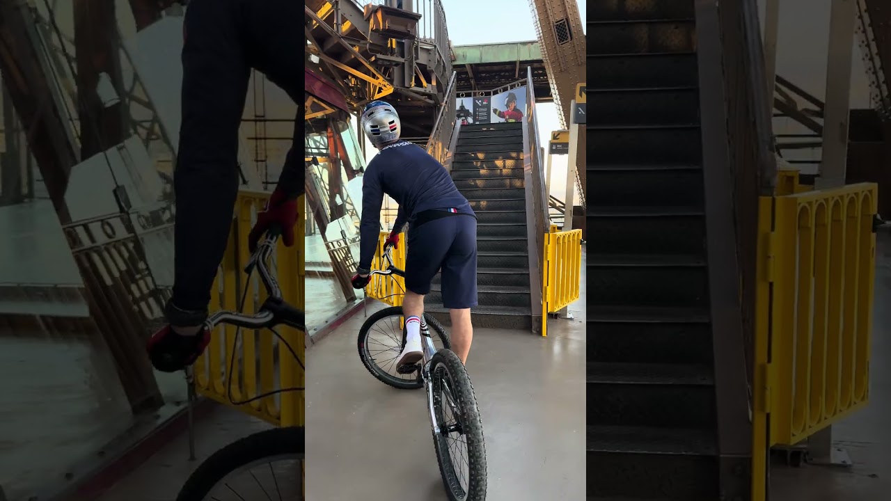 🎖RECORD DU MONDE - VTT * TOUR EIFFEL         #vtt #toureiffel #record
