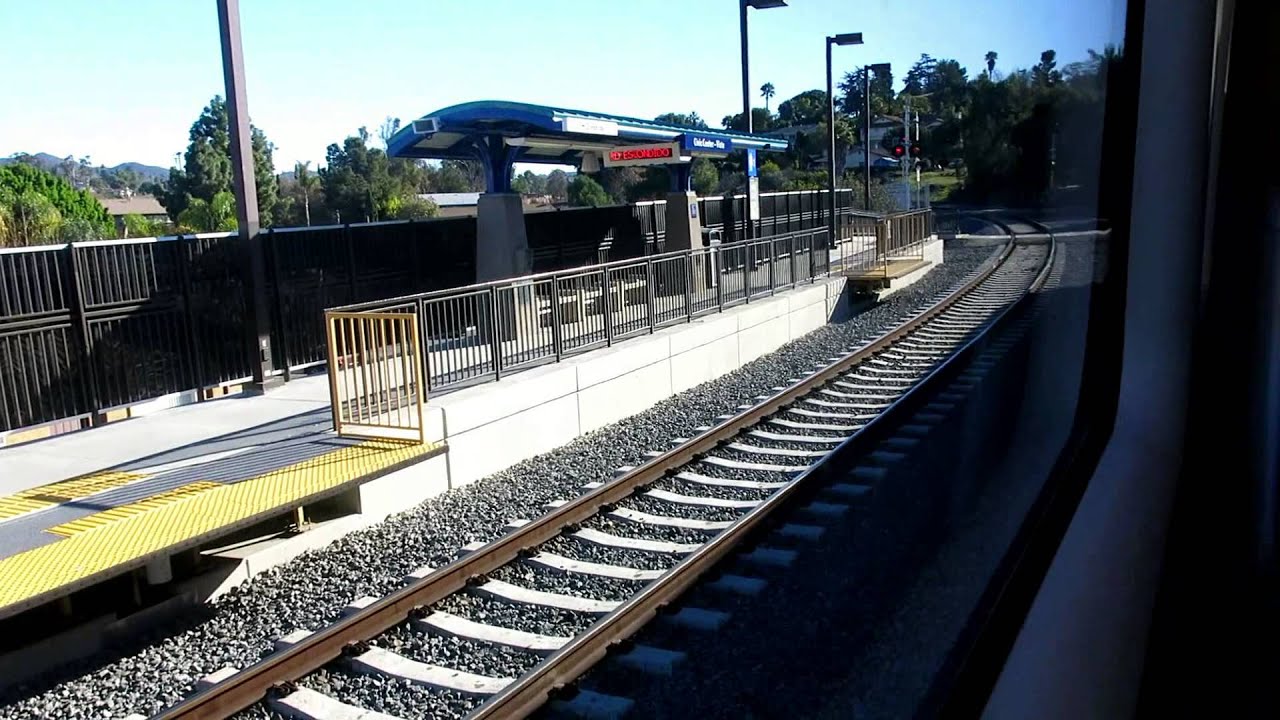 NCTD Sprinter train ride from Oceanside to Escondido Transit Center.