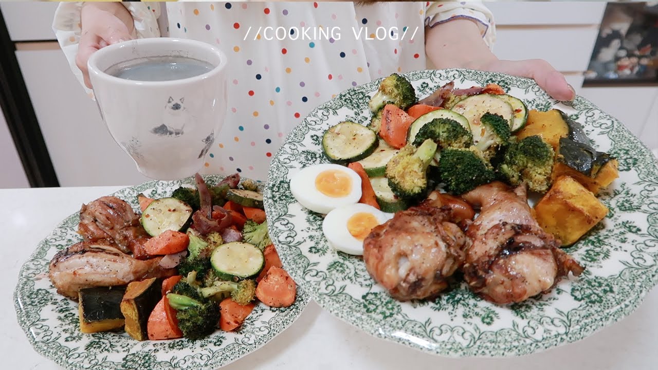 一週減脂便當！超忙備餐日記😋Foodvlog ep66。秋季的灶台 雞肉丸子/蔬菜備餐/烤雞腿時蔬/九層塔茄子/鮪魚捲餅/親子丼/鱸魚便當/南瓜吐司