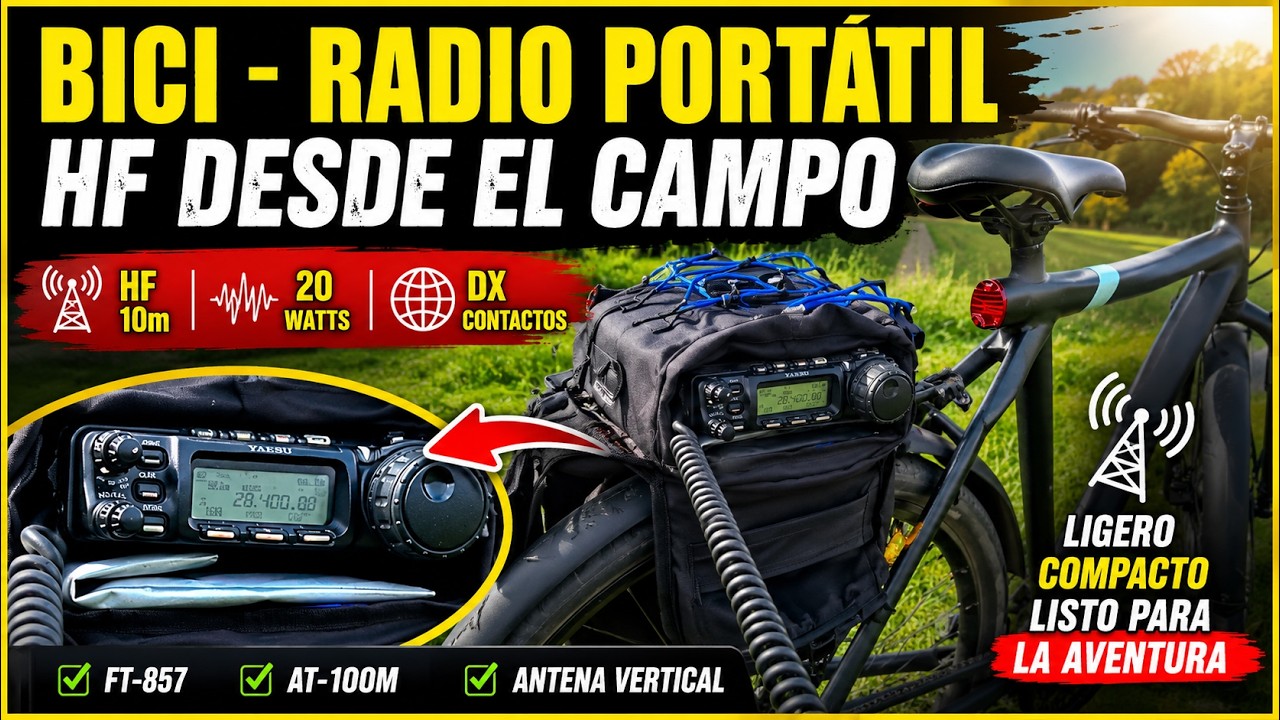 YAESU FT-857D MANPACK MONTADO EN MOCHILA Y HACIENDO RADIO