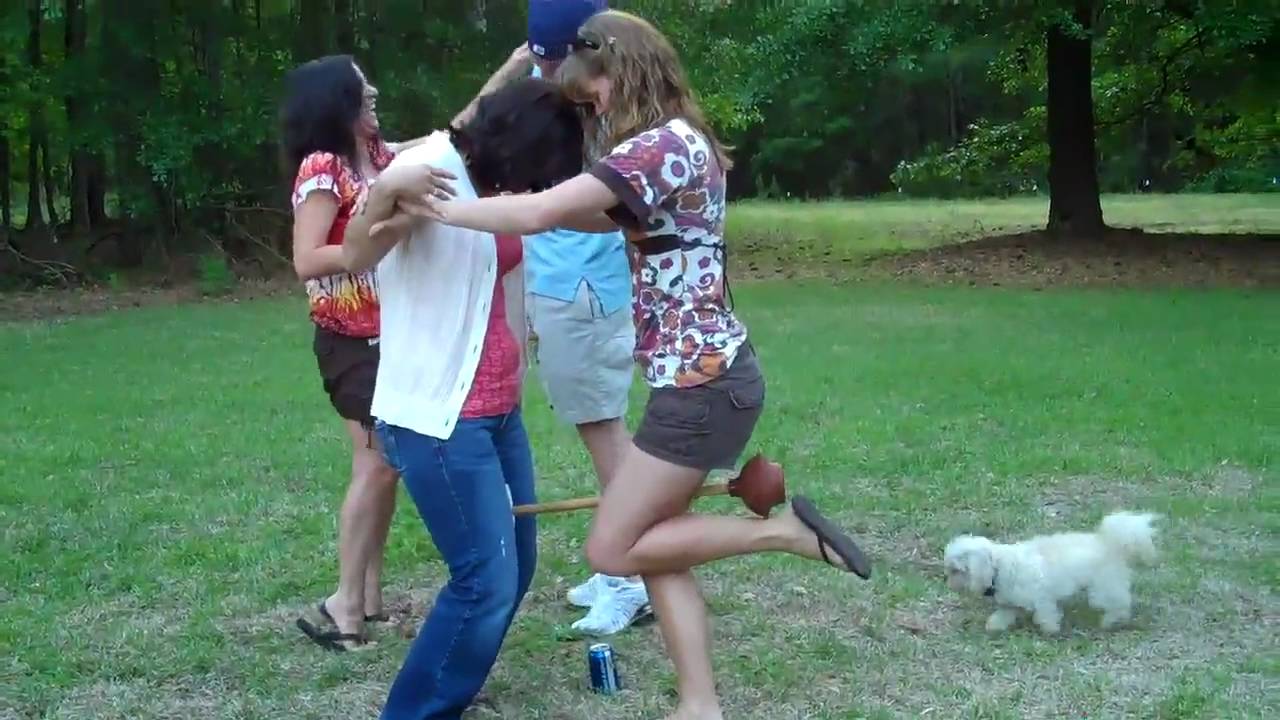 Plunger/Toilet Paper Relay  Video By Michelle