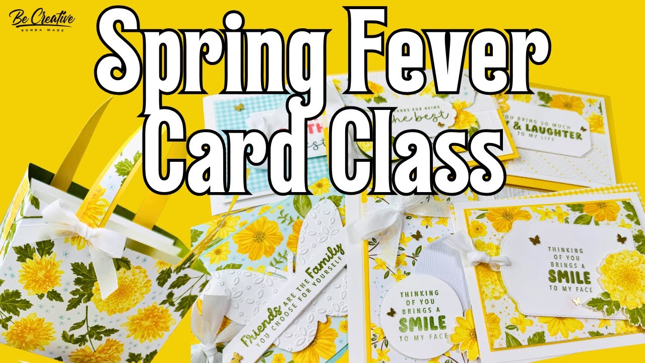 🌼 SPRING Fever Card Class! Beautiful Yellow Cards & Purse Holder! 💛  | Lunch Break With Ronda