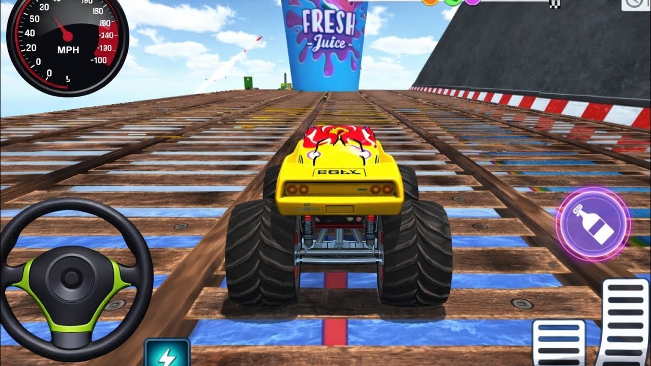 New Mega ramp monster truck gameplay 🎮 Android 2026 #monstertruck #gameplay 