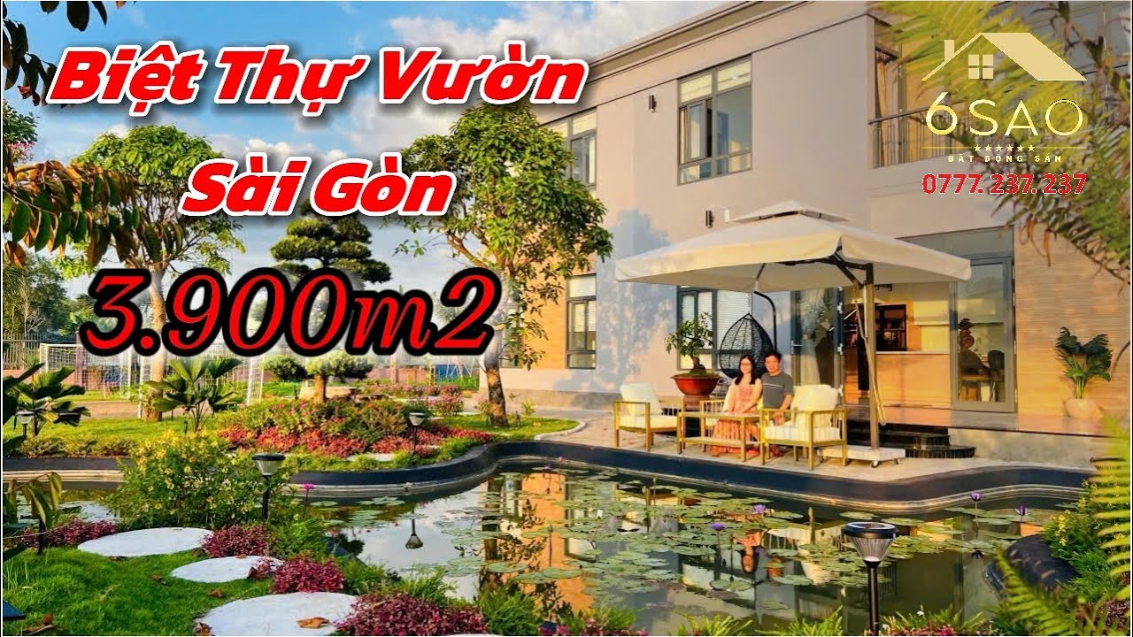 Biệt Thự Vườn Nghỉ Dưỡng Sài Gòn 3.900m2  KHÔNG GIAN XANH MÁT , KHÔNG KHÍ TRONG LÀNH | BDS 6 Sao