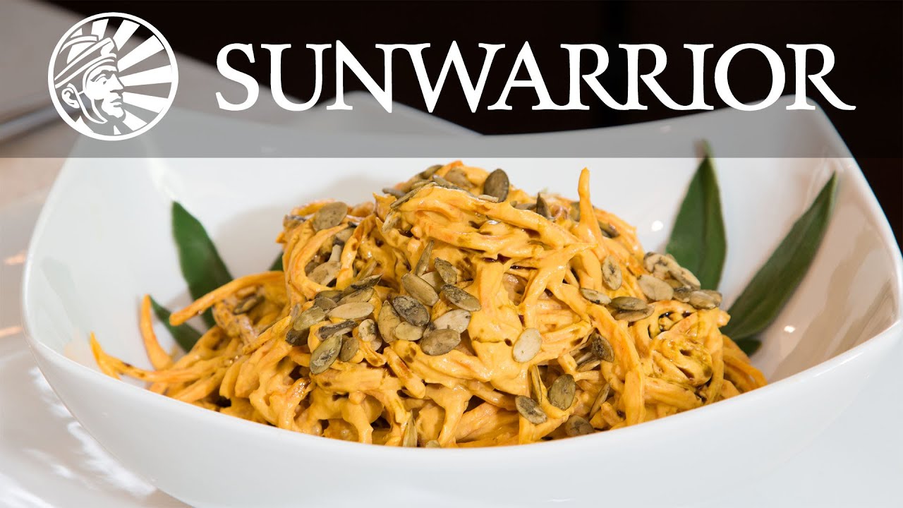 Raw Vegan Pumpkin Alfredo Pasta | Jason Wrobel