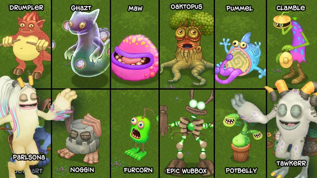 Plant Island Full Song but Each Monster is Zoomed in! (Sounds Better)