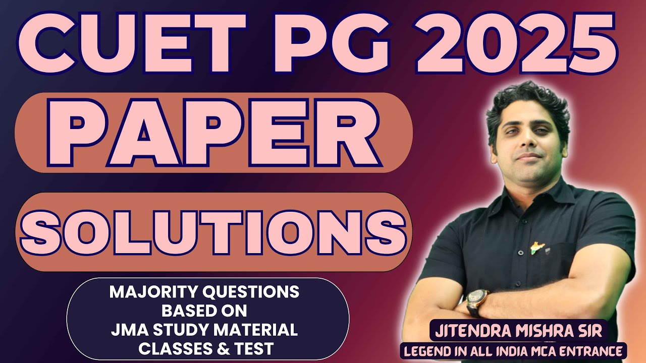 CUET PG 2025 PAPER SOLUTIONS (Memory Based) |Cut Off| ANALYSIS | 11 Times AIR 1 in NIMCET
