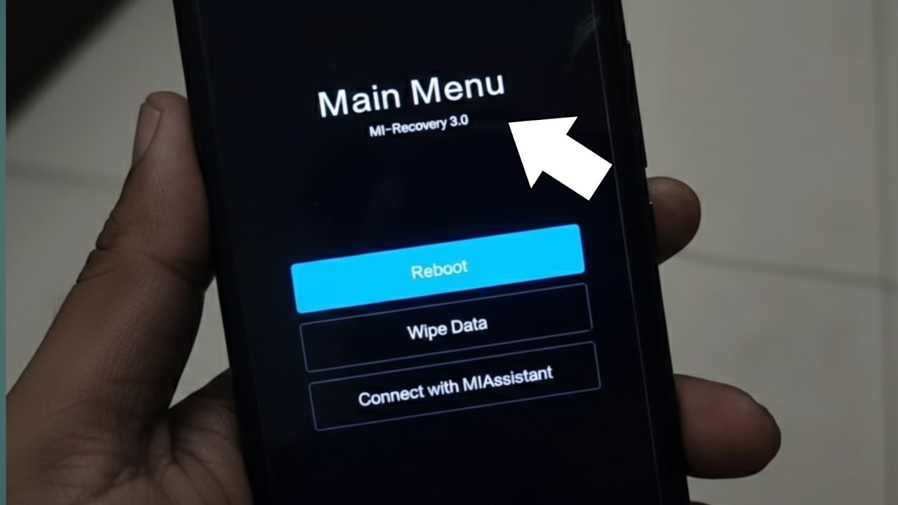 Main Menu Redmi Recovery 3.0 | Redmi Recovery 3.0 Problem | Main Menu