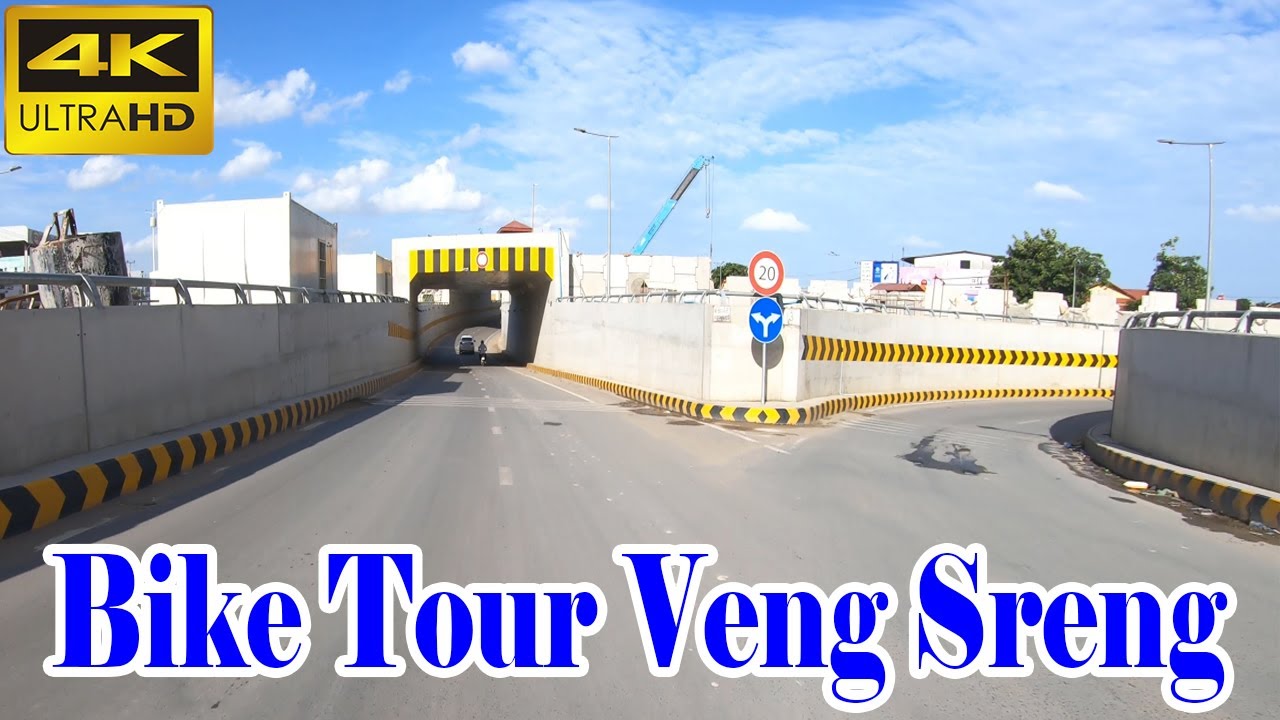 [4K] Cambodia Phnom Penh bike tour a long Veng Sreng Street l leave work 4PM bike tour Veng Sreng
