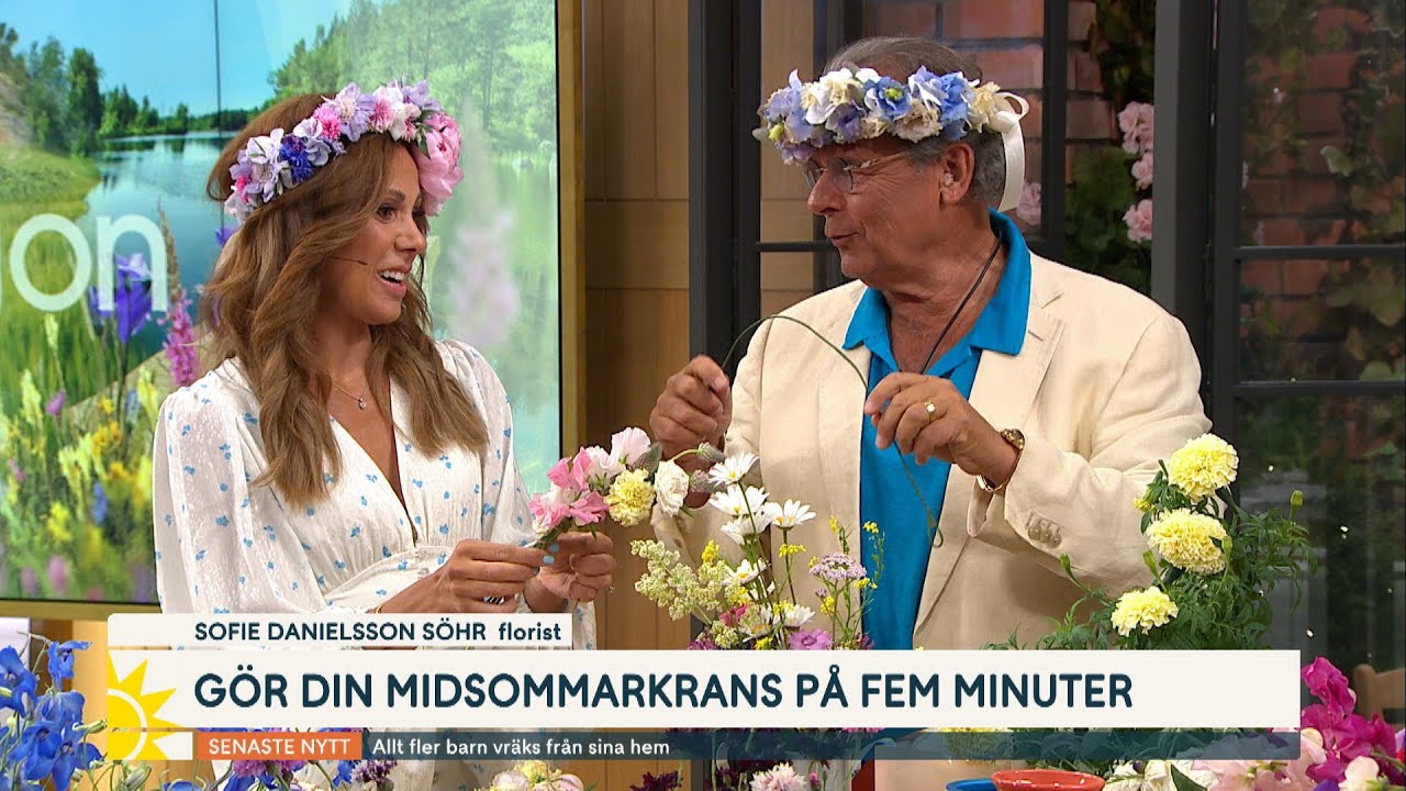 Gör din midsommarkrans på 5 minuter | Nyhetsmorgon | TV4 & TV4 Play