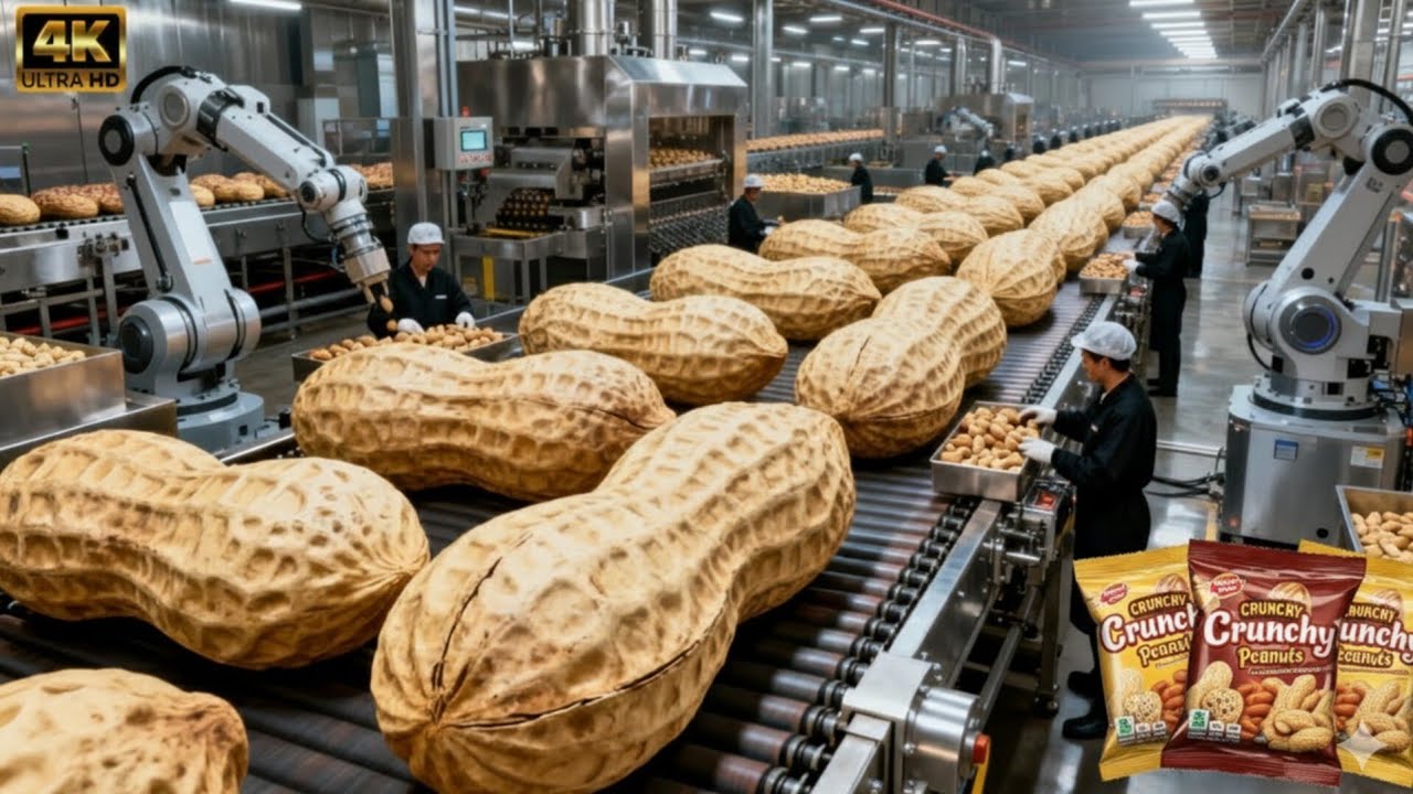 How Peanuts Are Made in Factory | From Farm to Crunchy Snack (Full Process)