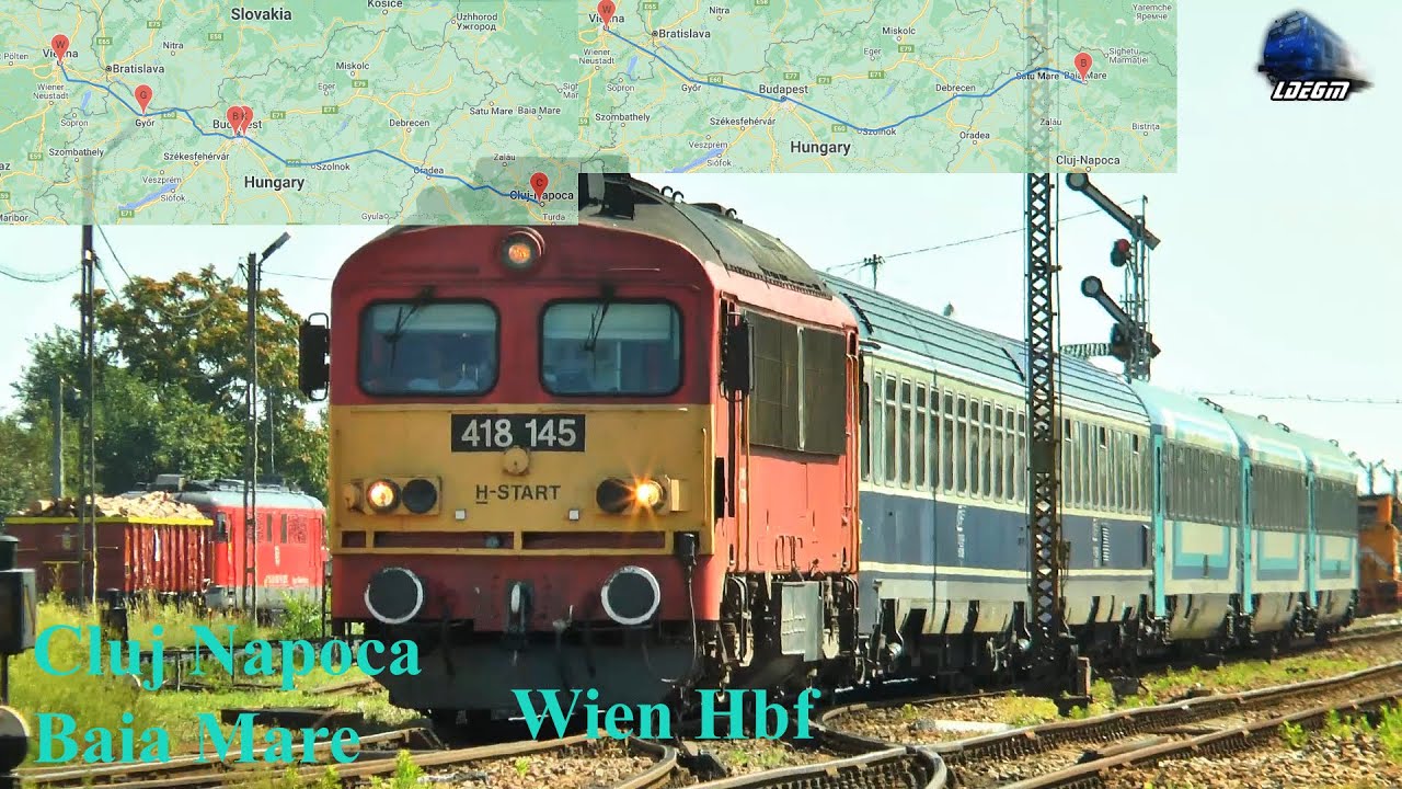 Trenul Cluj Napoca/Baia Mare-Wien Hbf Train in Gara Valea lui Mihai Station - 27 June 2022