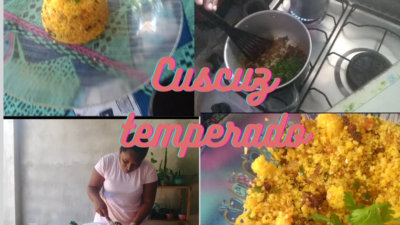 Como fazer Cuscuz temperado | Rápido e Econômico |Fácil de fazer.
