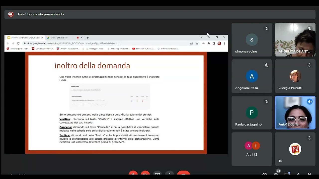ANIEF - Seminario dichiarazione servizi e ricostruzione di carriera  - adempimenti