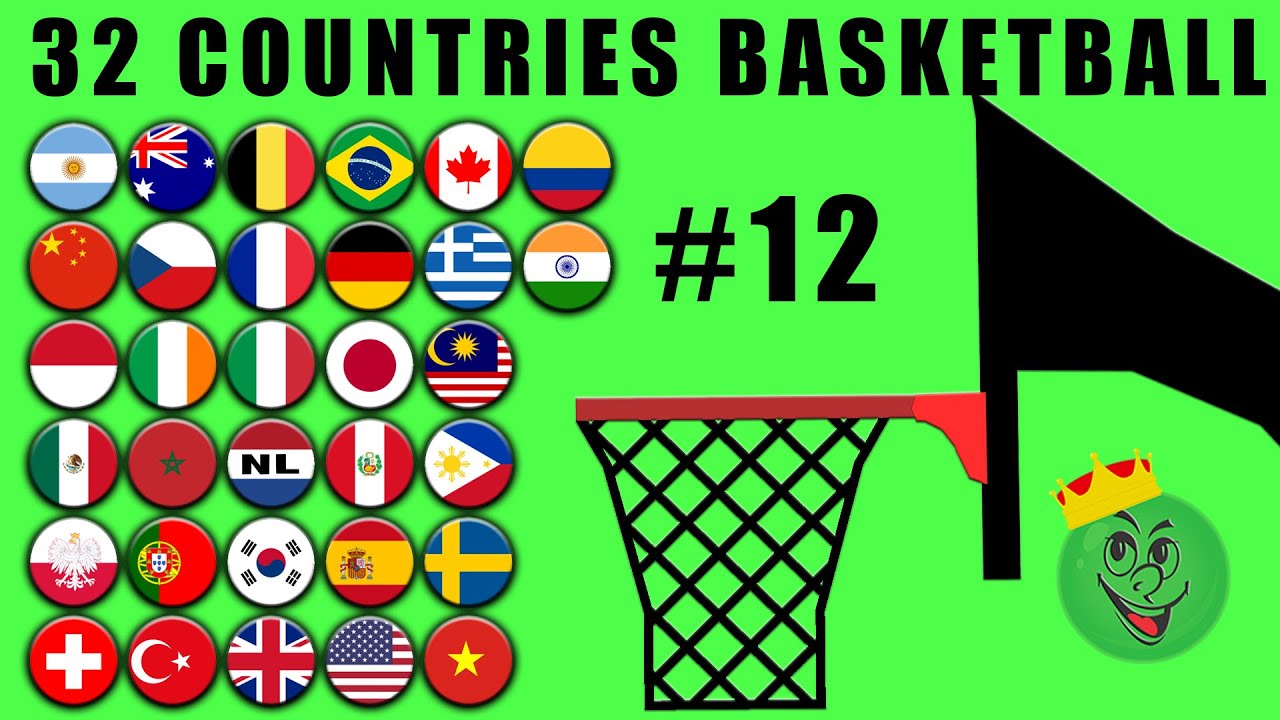 Basketball Marble Race with 32 Countries #12 \ Marble Race King