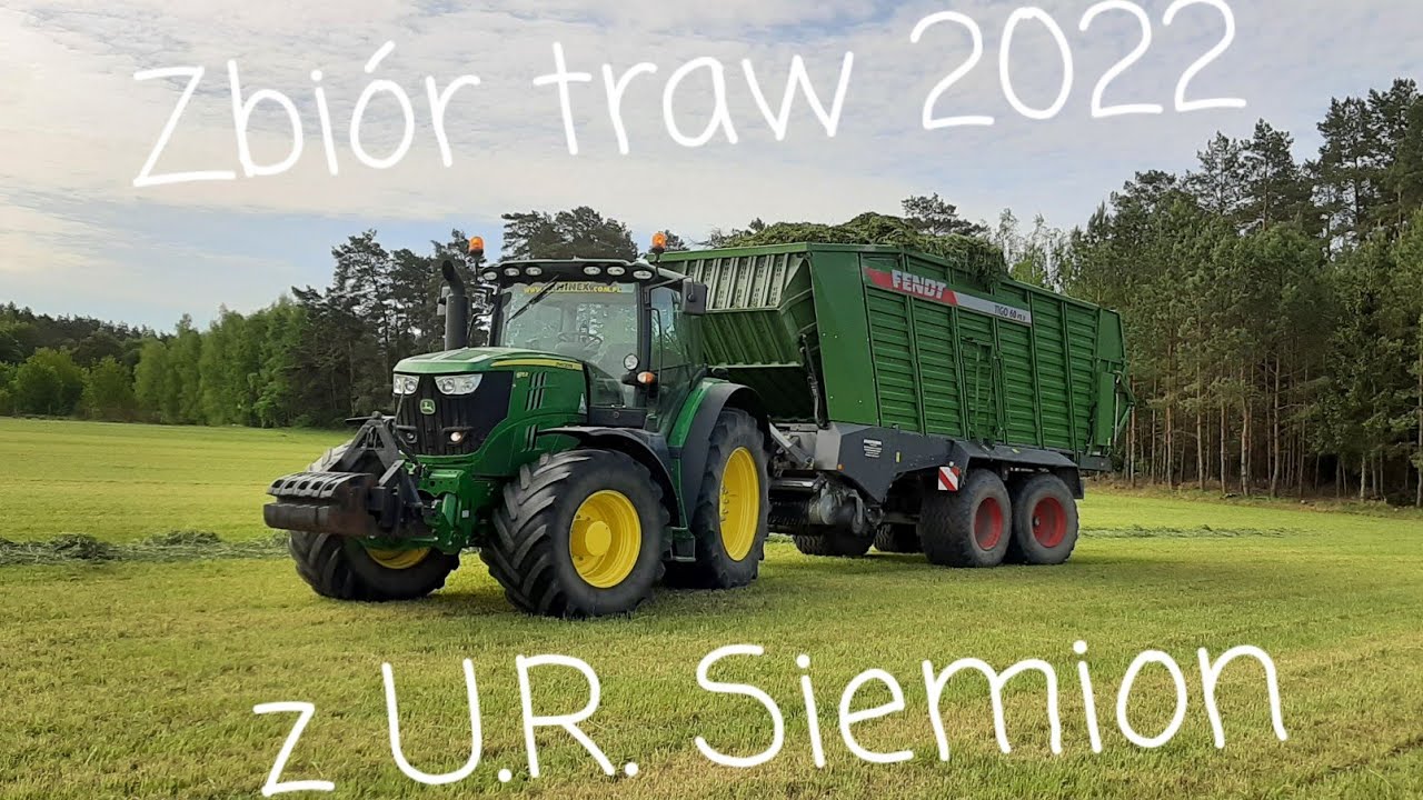 🔥Zbiór traw 2022🔥 z U.R Siemion johndeere 6175r+fendt tigo 60 PR D🔥