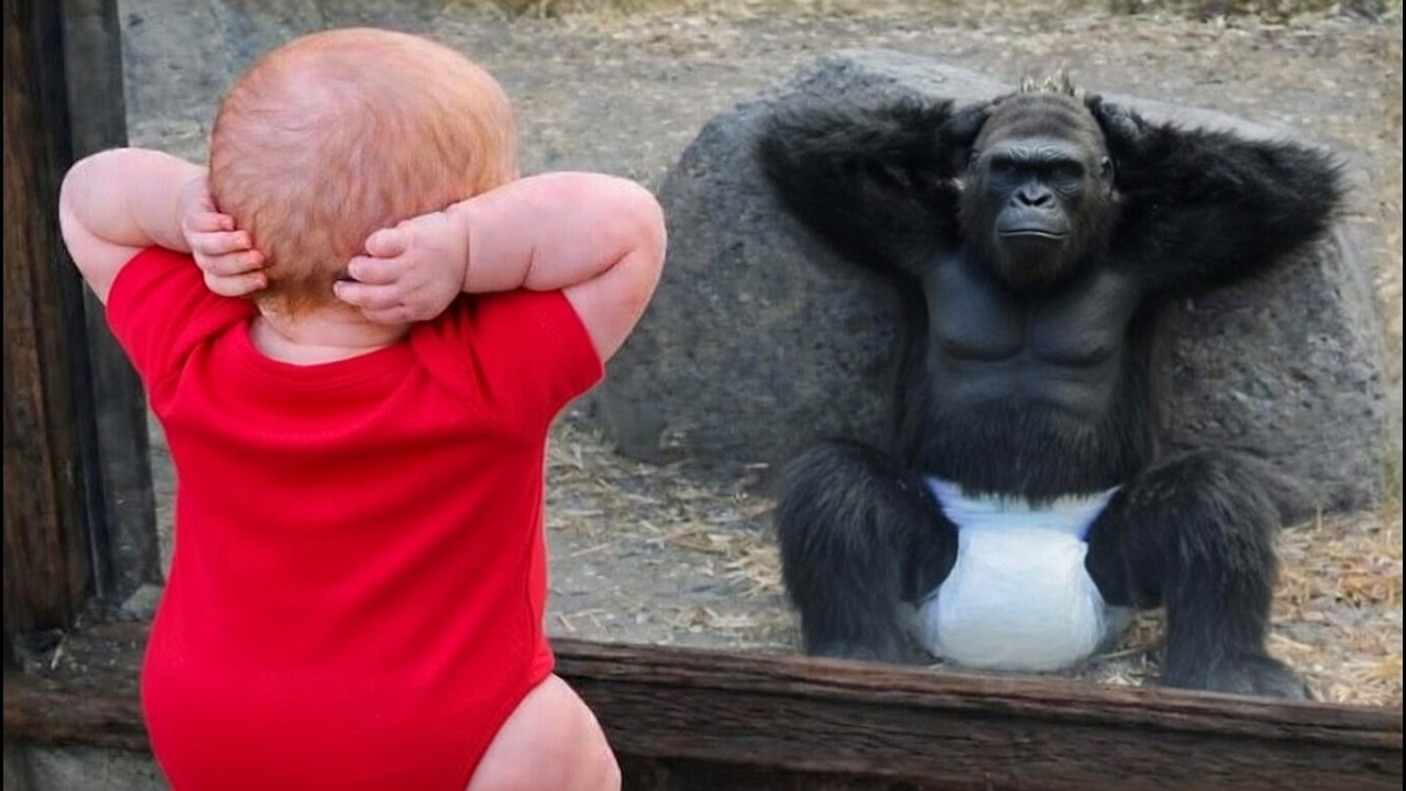 Wild Animals Reacting to Babies in the Funniest Ways! 😂 | Funny Animals Video 2026 (Compilation)