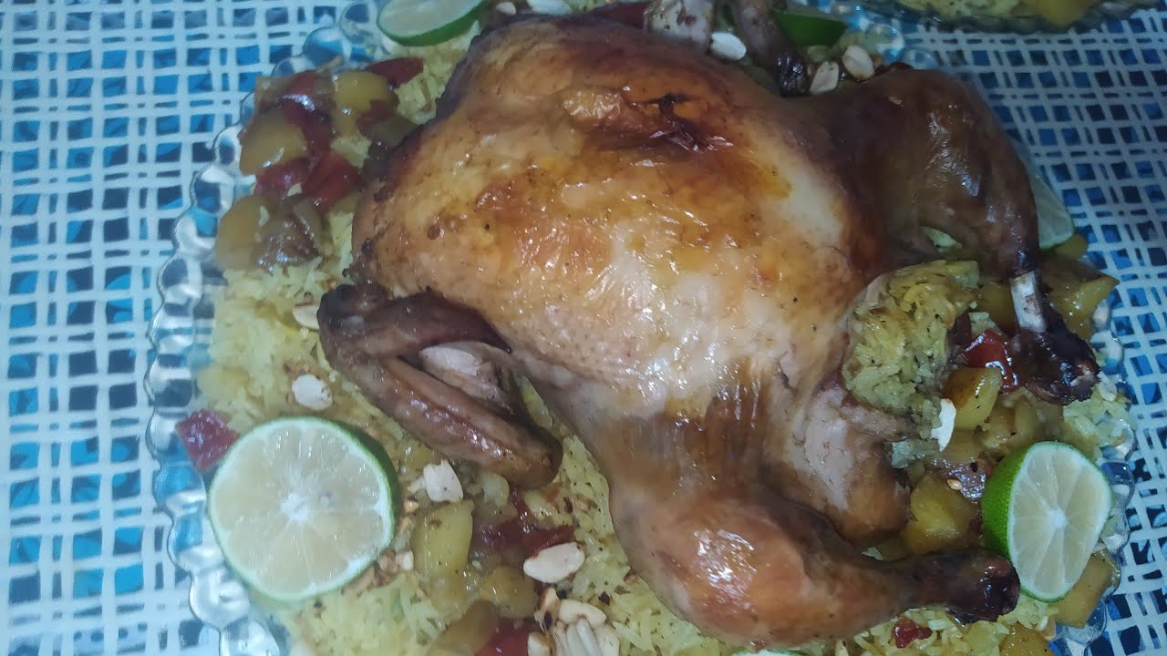 دجاج 🍗🍗محشي بالارز في الفرن الطعم ولا اروع 😍///سنو وايت snow White