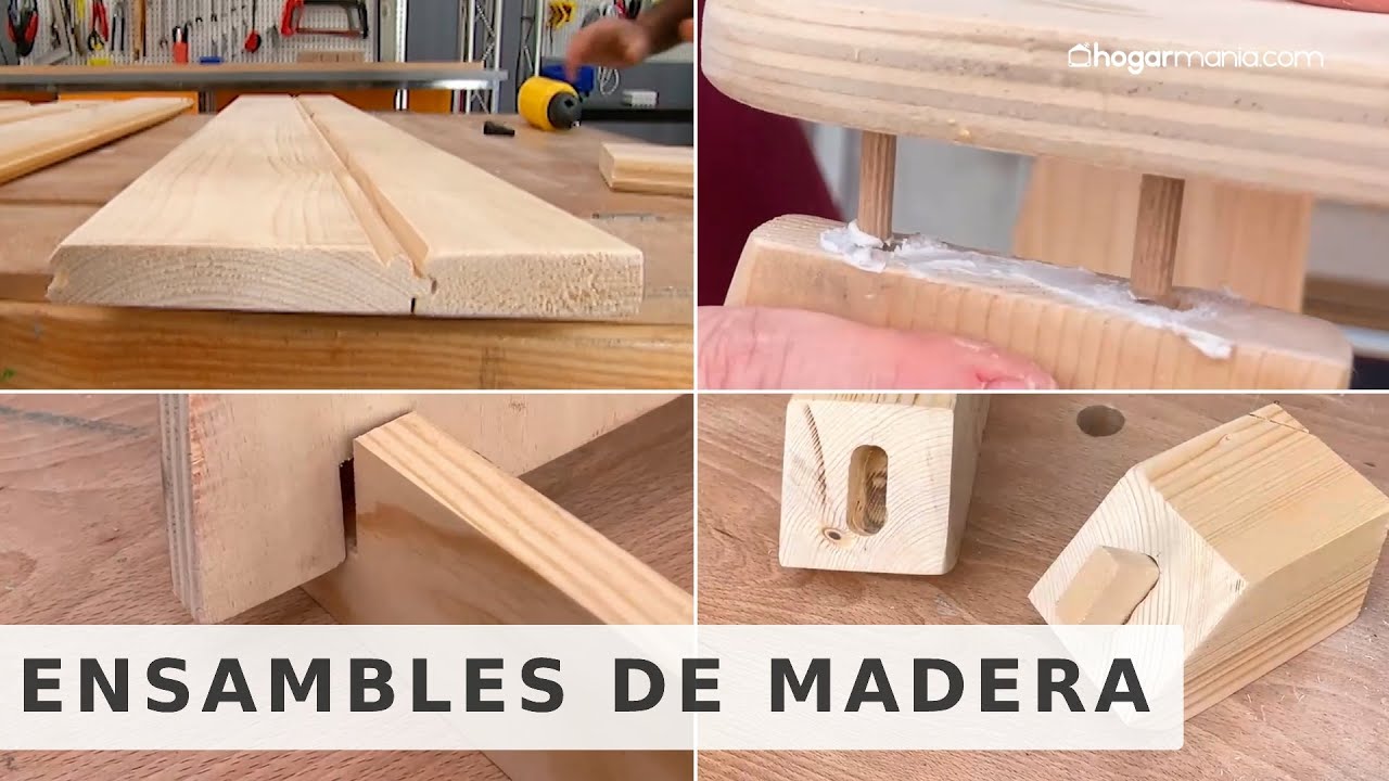 4 UNIONES o ENSAMBLES de MADERA &iexcl;F&aacute;ciles y sin clavos!