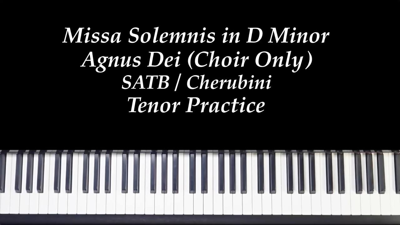 Missa Solemnis in D Minor - Agnus Dei - SATB - Cherubini - Choir Tenor Practice with Brenda