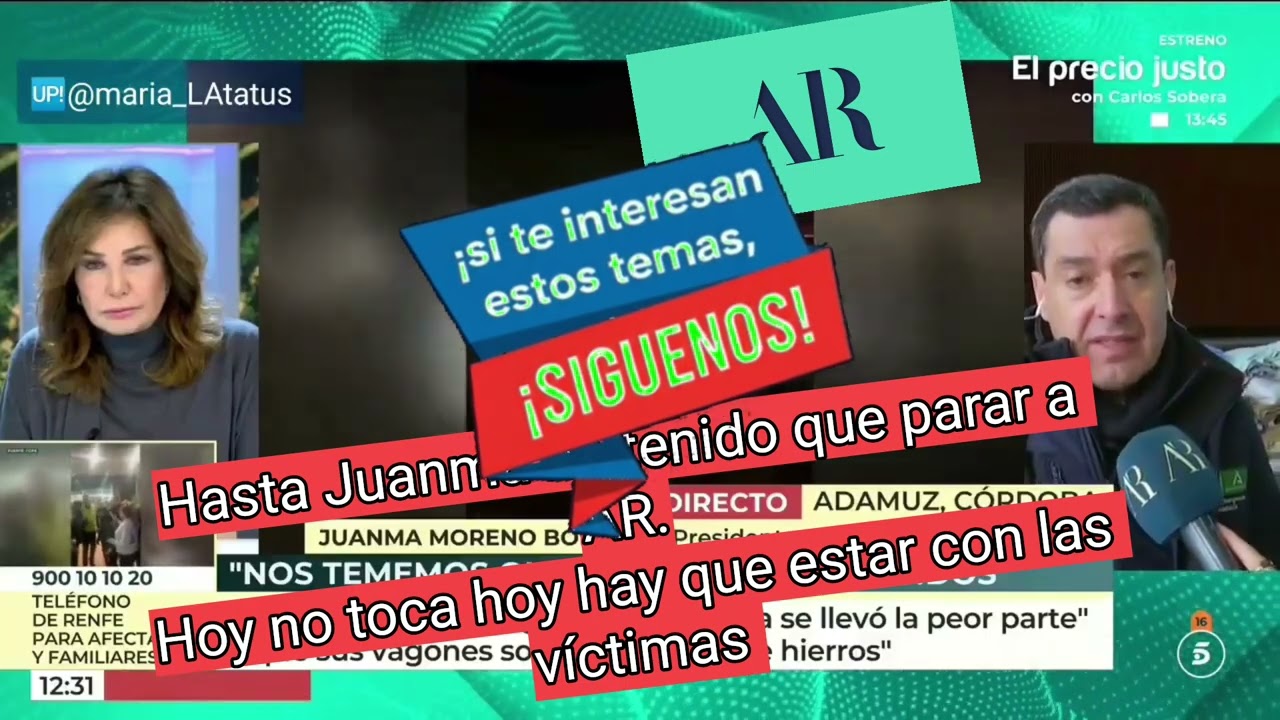 Hoy si, Juanma Moreno, ahí es donde tiene que estar el presidente de la Comunidad de Andalucía.