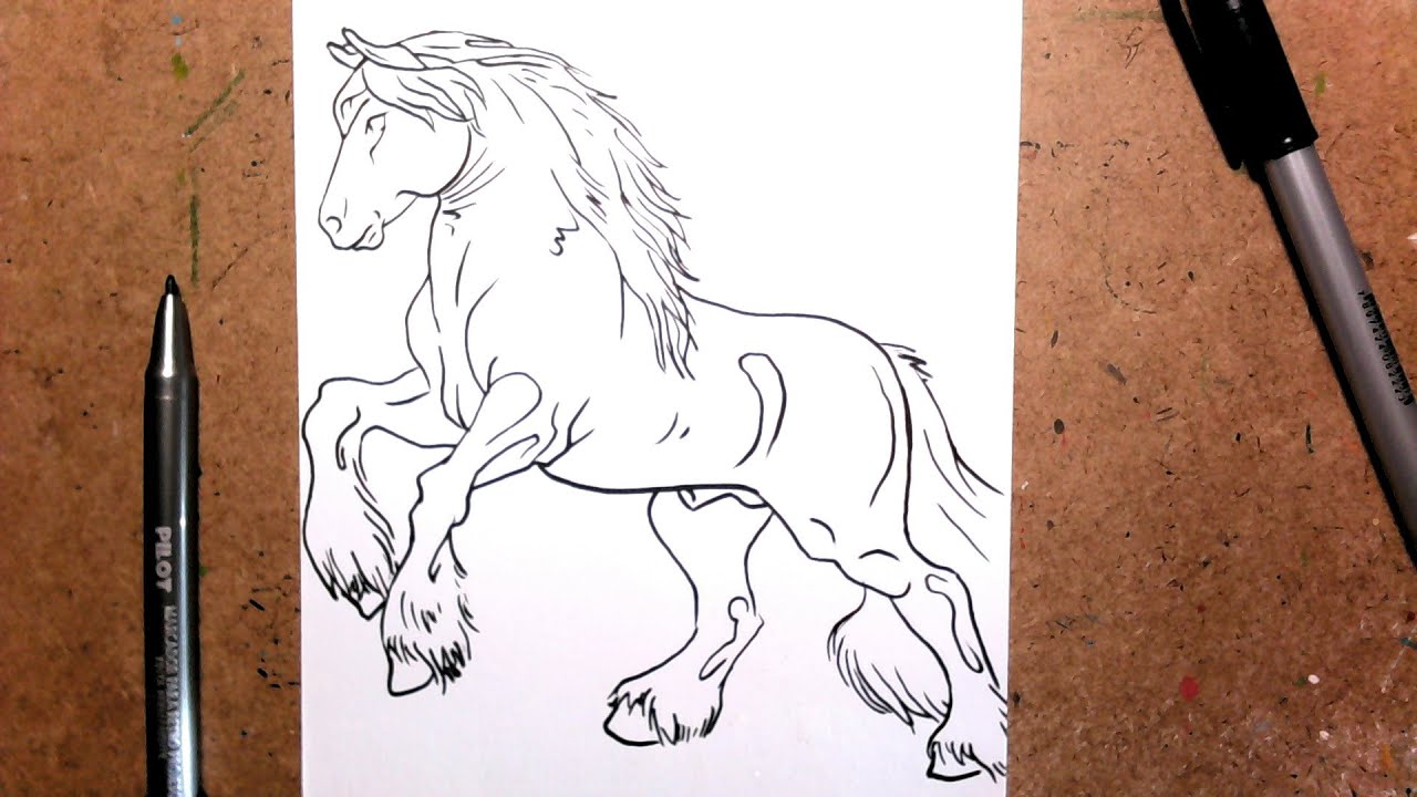 COMO DESENHAR UM CAVALO || como desenhar animais completo