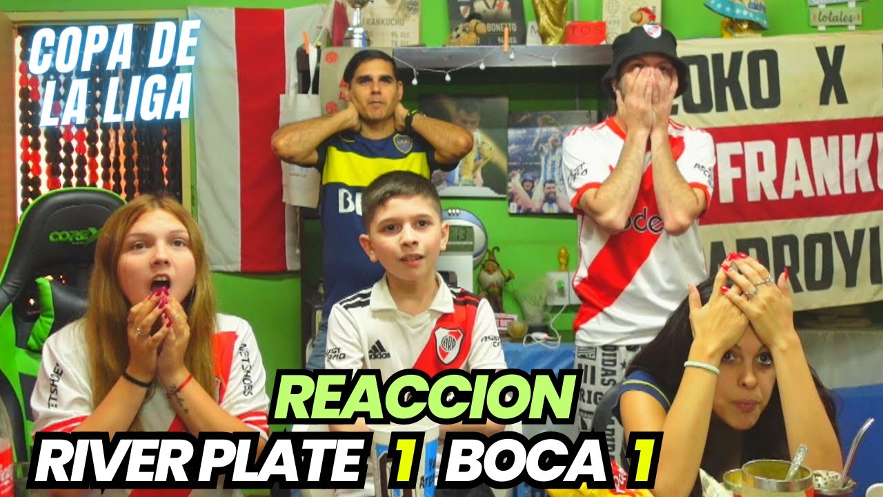 RIVER PLATE 1 BOCA JRS. 1 - Reacciones de Hinchas de River y Boca - Copa de la Liga