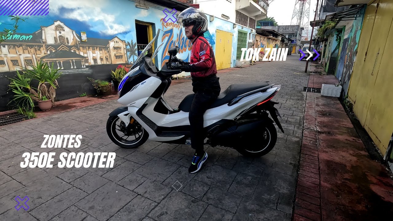 Zontes 350E Malaysia presents rider Tok Zain test ride to Tg Malim 12-11-2023