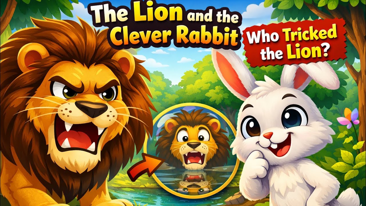The Clever Rabbit Tricks the Lion! 🦁🐰 | Moral Story for Kids
