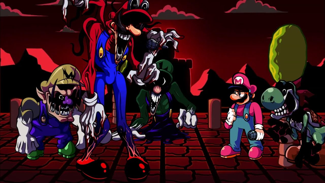 FNF Mirror Mode but Mario Madness