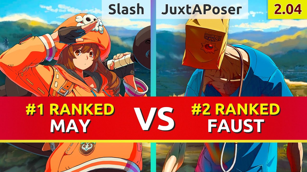 GGST ▰ Slash (#1 Ranked May) vs JuxtAPoser (#2 Ranked Faust). Guilty Gear Strive
