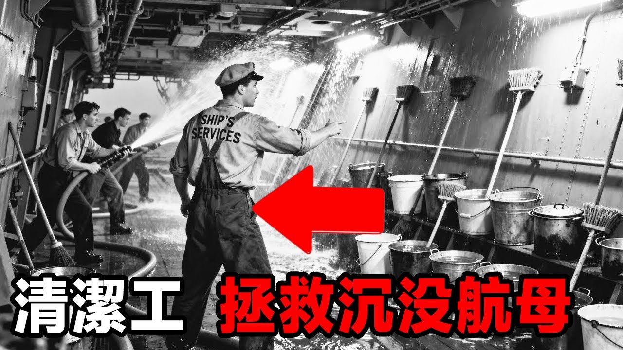 一位清洁工的疯狂拖把桶妙招如何拯救了“列克星敦号”航空母舰免遭鱼雷袭击！