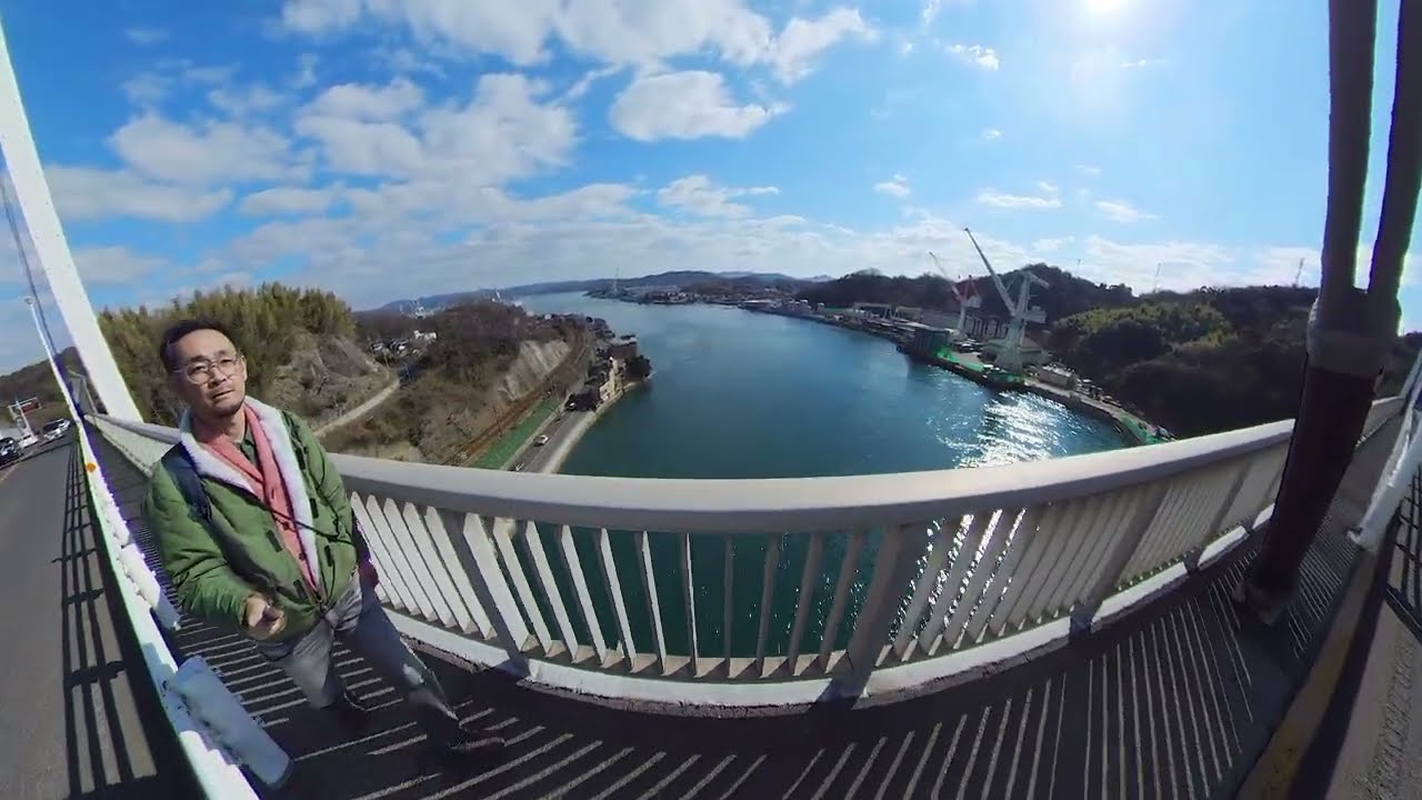【フリー動画】尾道大橋を歩いて渡る映像・尾道水道・瀬戸内海
