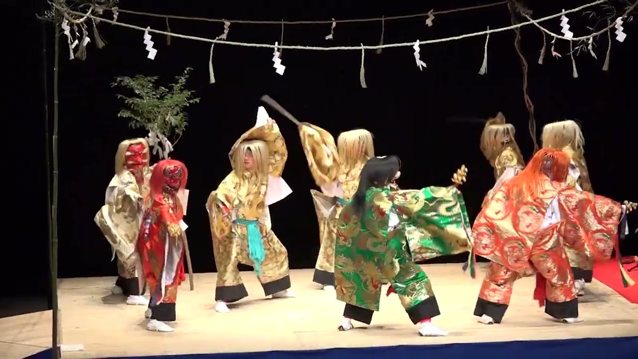 神楽舞 貴見城 城原八幡社〕耕す里の神楽研修舞（於）グランツたけた