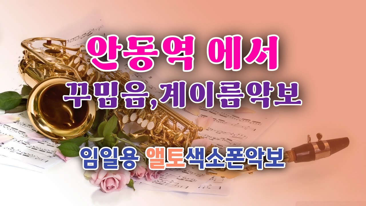 [안동역에서] 앨토색소폰연주 중급용 꾸밈음,계이름악보 임일용색소폰악보 멋내기4집 Saxophone cover/sheet