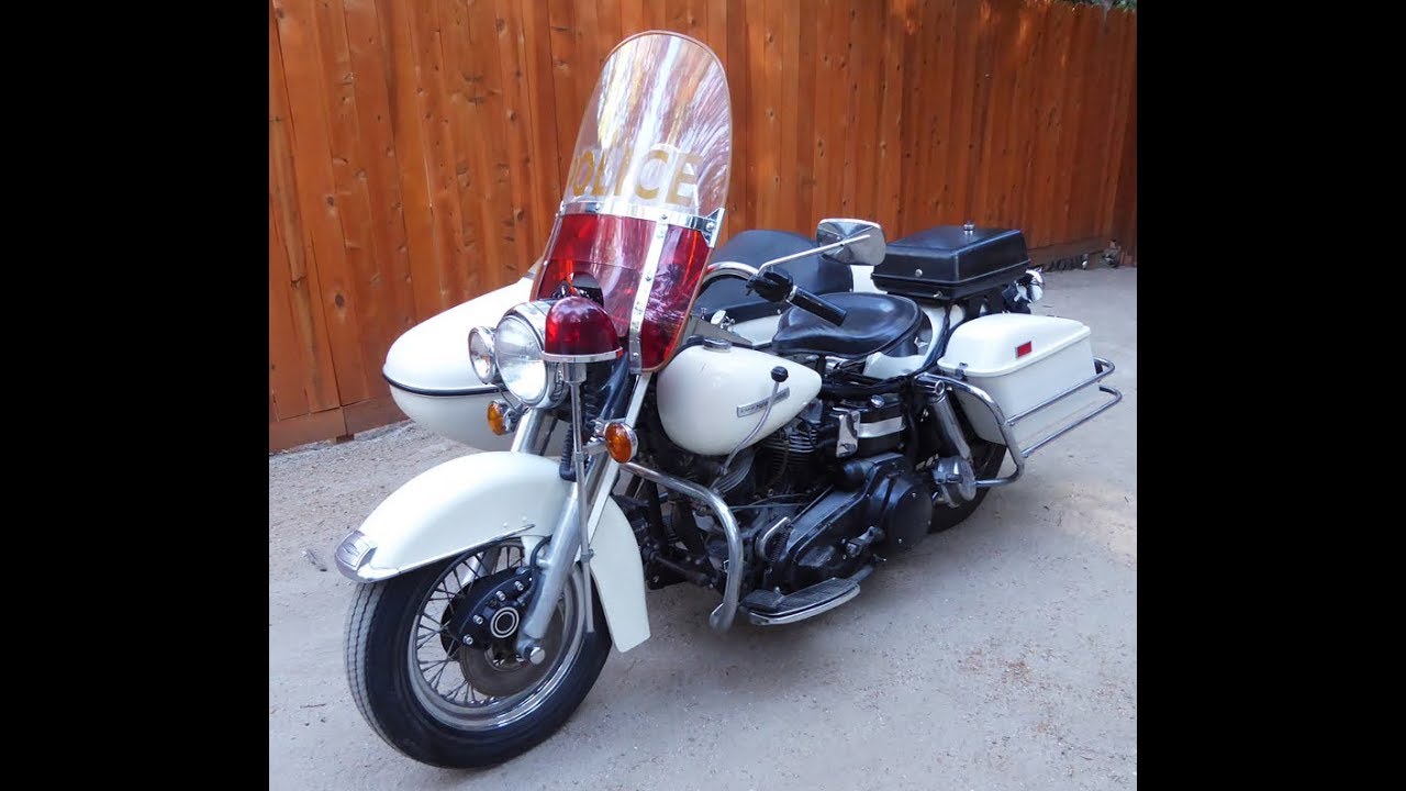 1972 Harley Davidson Police FLP FLH sidecar shovelhead for sale